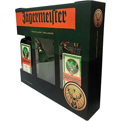 JAGERMEISTER PACK 2x50 CL + 2 VASOS
