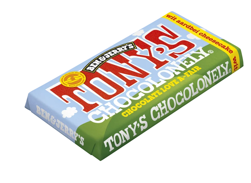 Tony's Chocolonely Bars White Strawberry Cheesecake 180 g