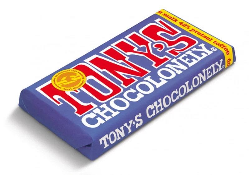 Tony's Chocolonely Bars Dark Milk Pretzel Toffee 42% 180 g