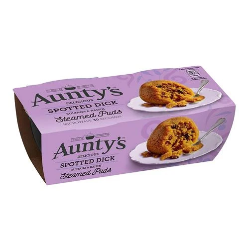 Aunty's Spotted Dick Steamed Pudding 2x95g