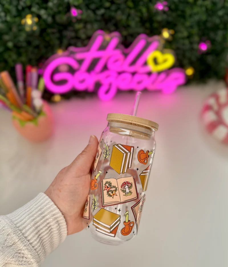 Drinkglas met rietje | Goblinecore Books tumbler