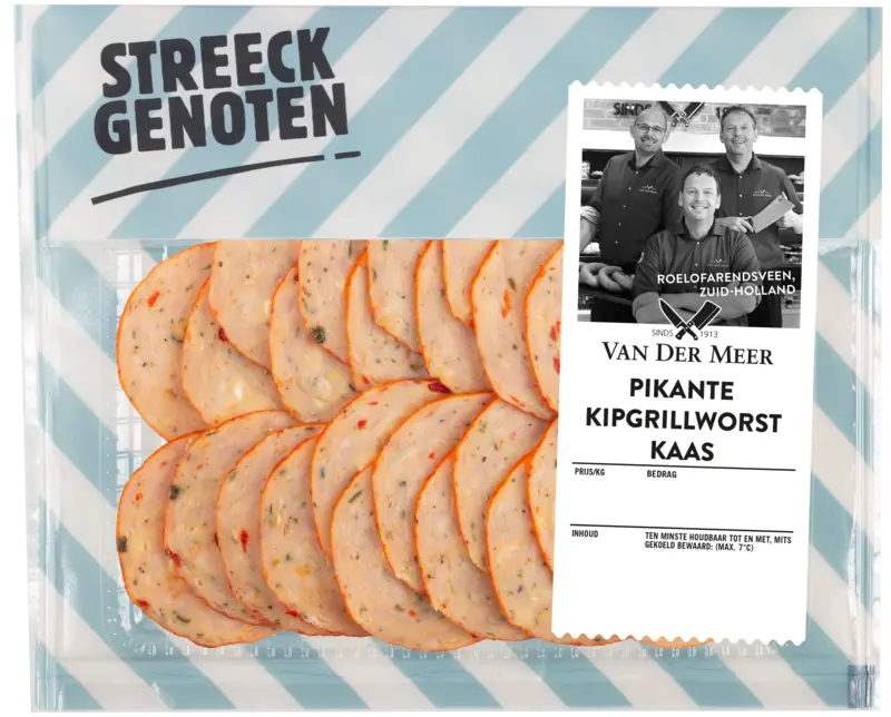 Streeckgenoten Pikante kipgrillworst kaas