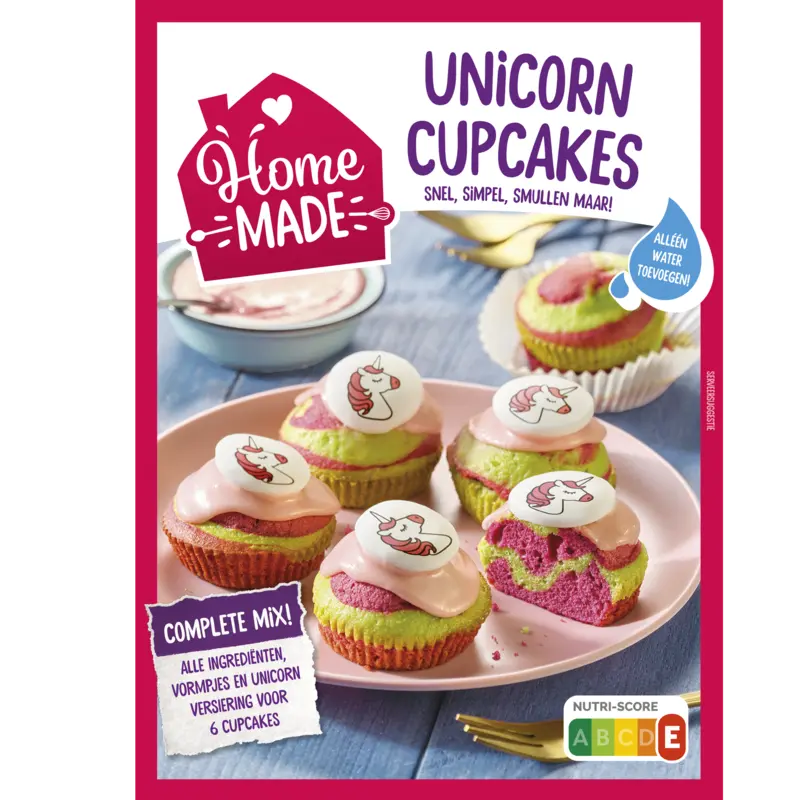 Homemade Mix voor unicorn cupcakes