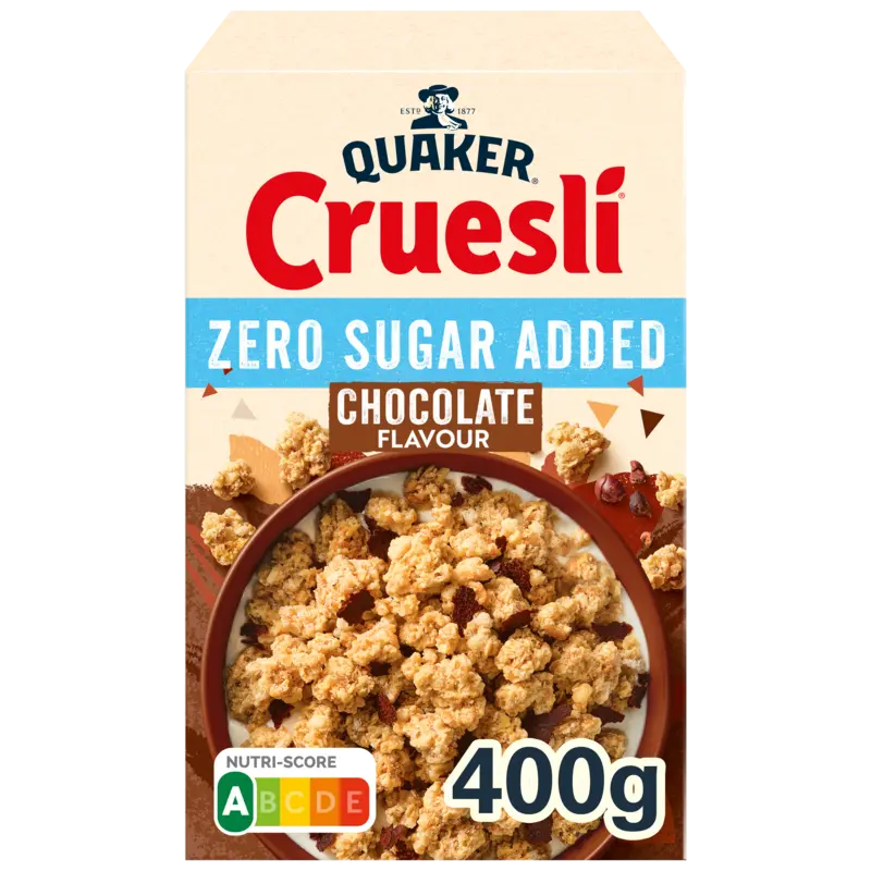 Quaker Cruesli zero sugar added chocolate