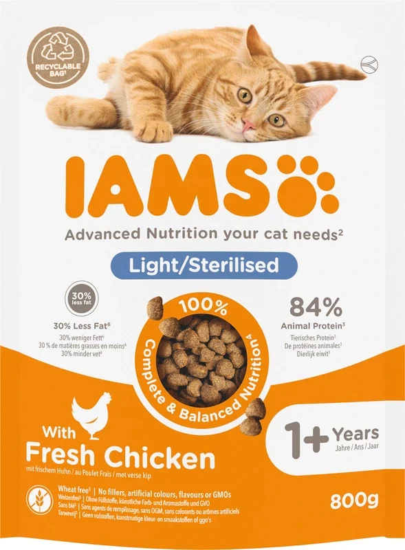IAMS For vitality 1+ sterilised fresh chicken