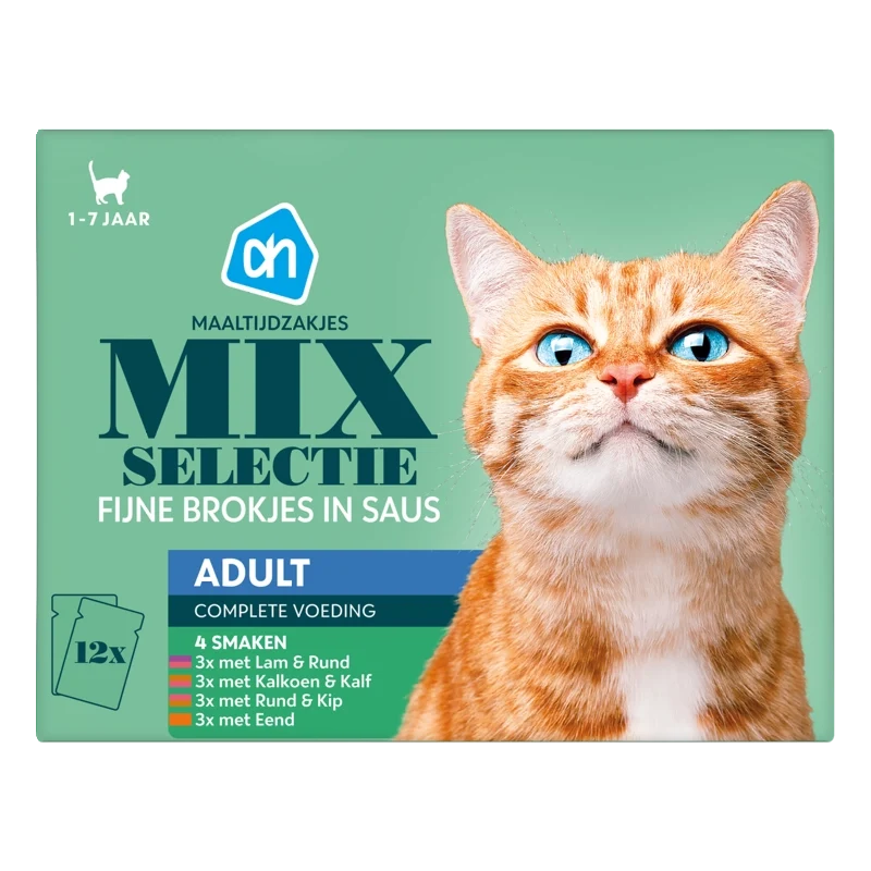 Maaltijdzak mix selectie in saus adult