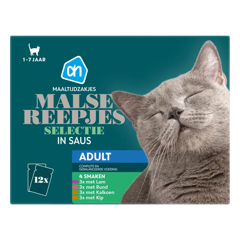 Maaltijdzak malse reepjes in saus adult