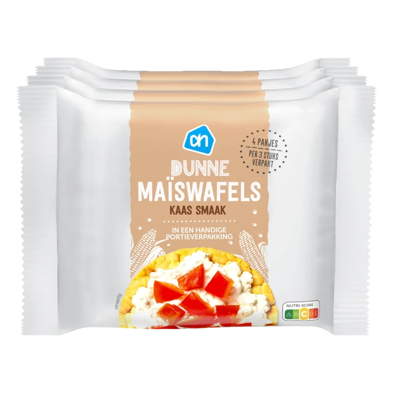 Dunne maiswafels kaas 4-pack