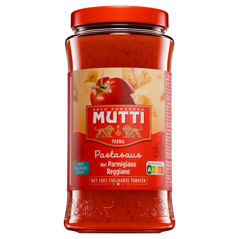 Mutti Tomatensaus met parmigiano reggiano