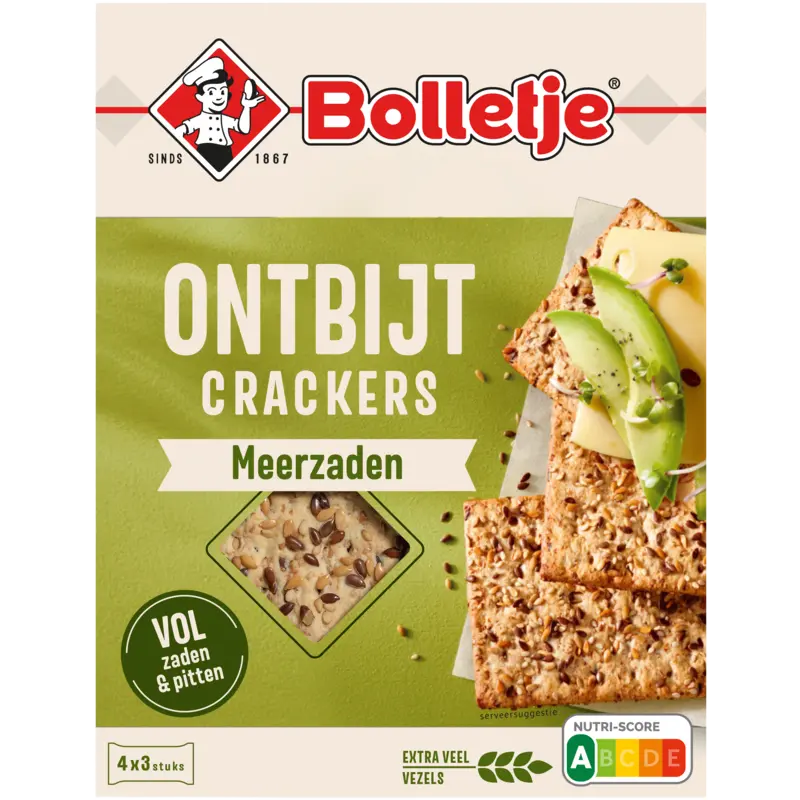 Bolletje Ontbijtcrackers Meerzaden