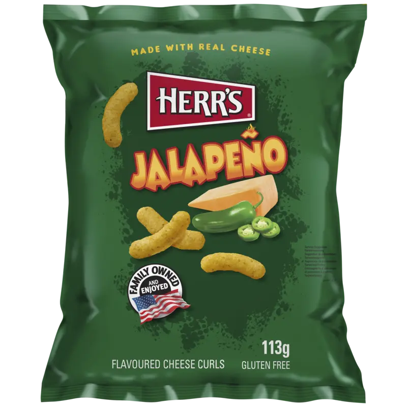 Herr's Jalapeño flavored cheese curls
