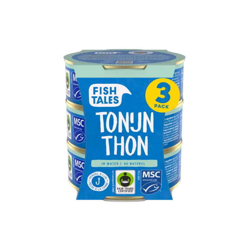 Fish Tales Skipjack tonijn in water 3-pack