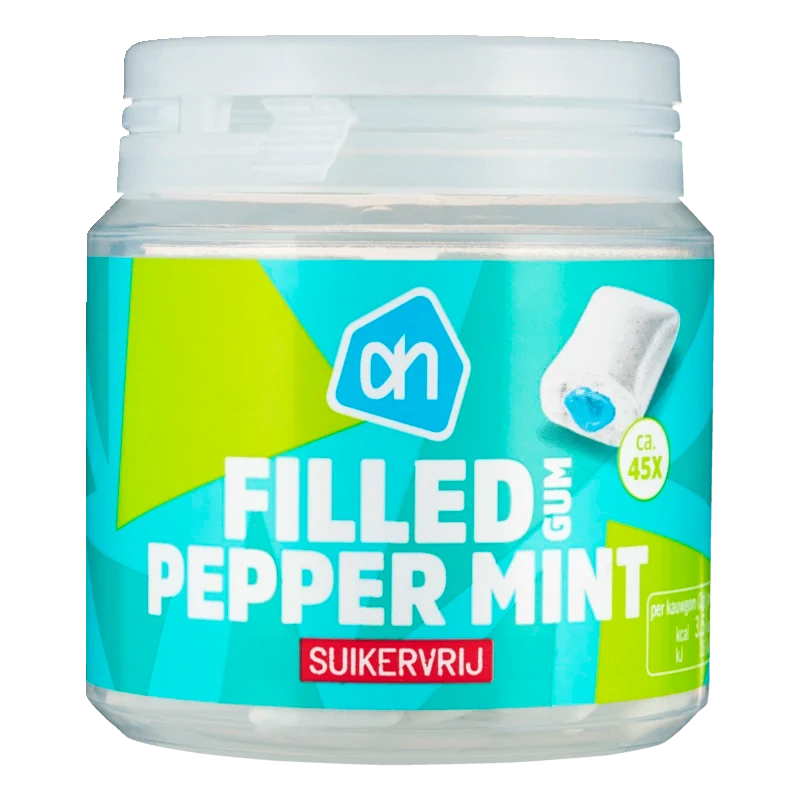 Filled peppermint kauwgom suikervrij