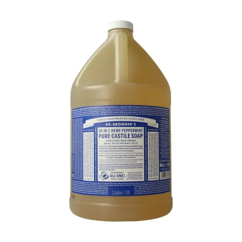 Dr Bronners 18-in-1 pepermunt pure castile zeep 3785 ml