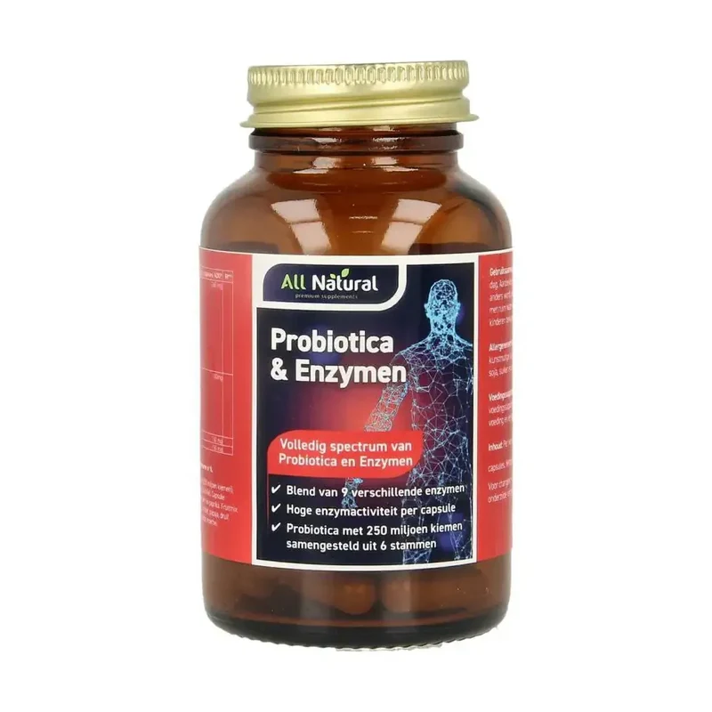 All Natural Probiotica en Enzymen 60 vcaps