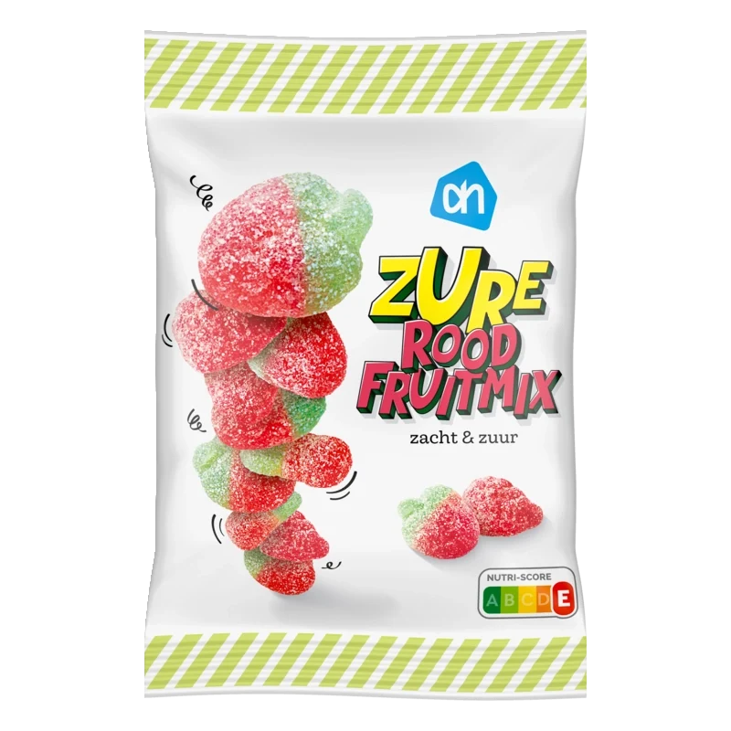Rood fruitmix zacht en zuur