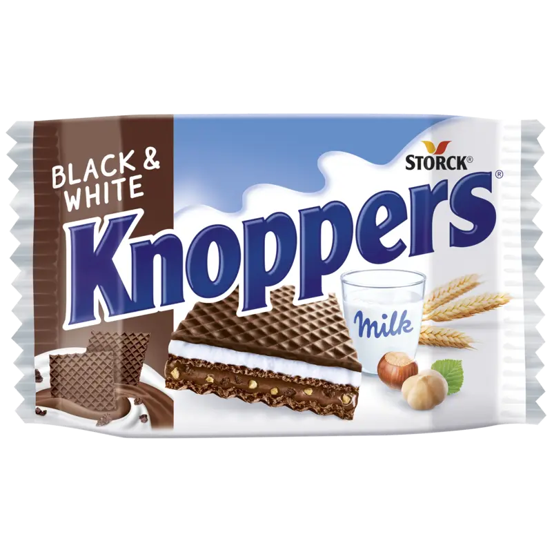 Knoppers Wafel black & white