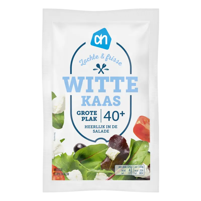 Witte kaas grote plak
