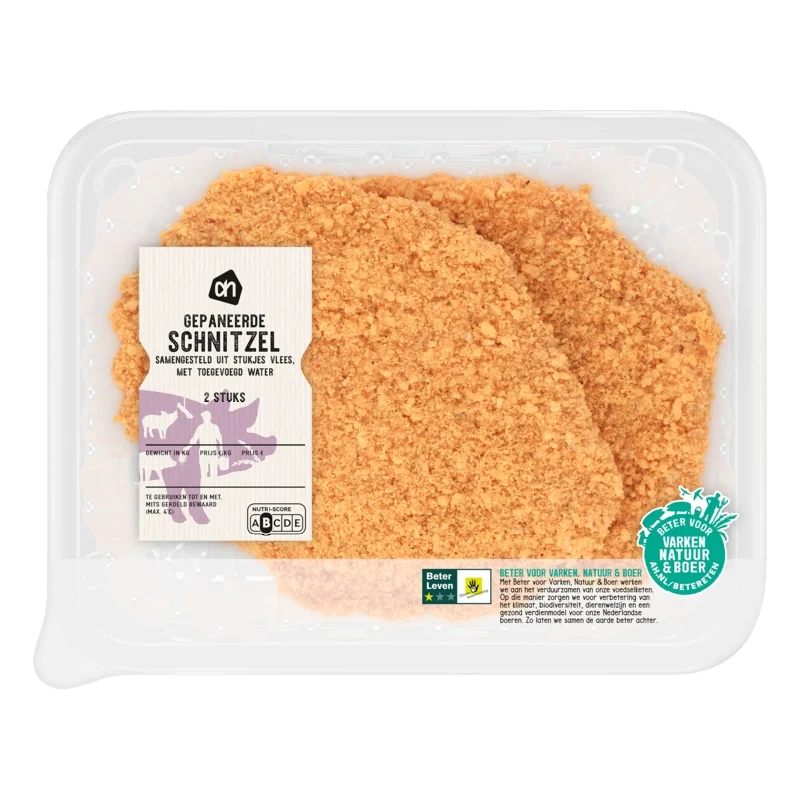 Gepaneerde schnitzel 2 stuks