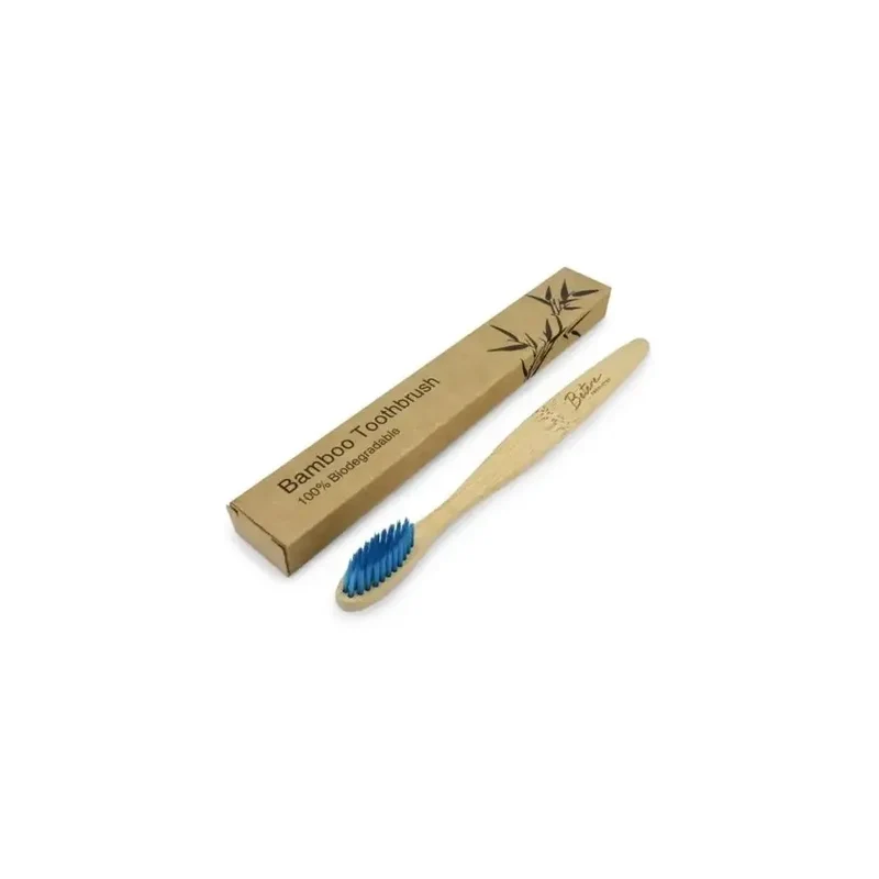 Betereproducten Bamboe tandenborstel voor volwassenen blauw