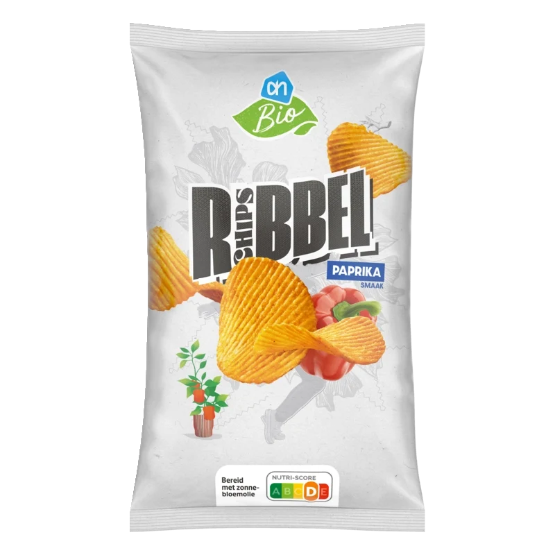 Biologisch Ribbelchips paprika smaak