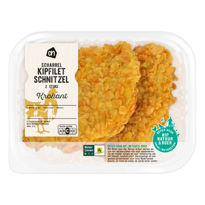 Scharrel krokante kipfiletschnitzel