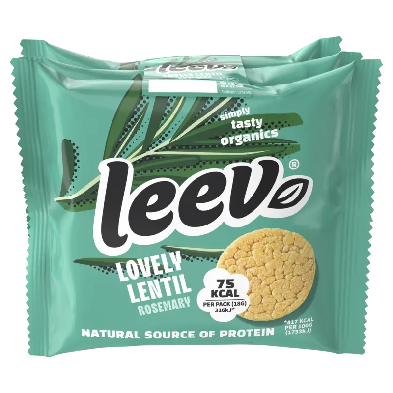 Leev Linzenwafels rozemarijn 3-pack