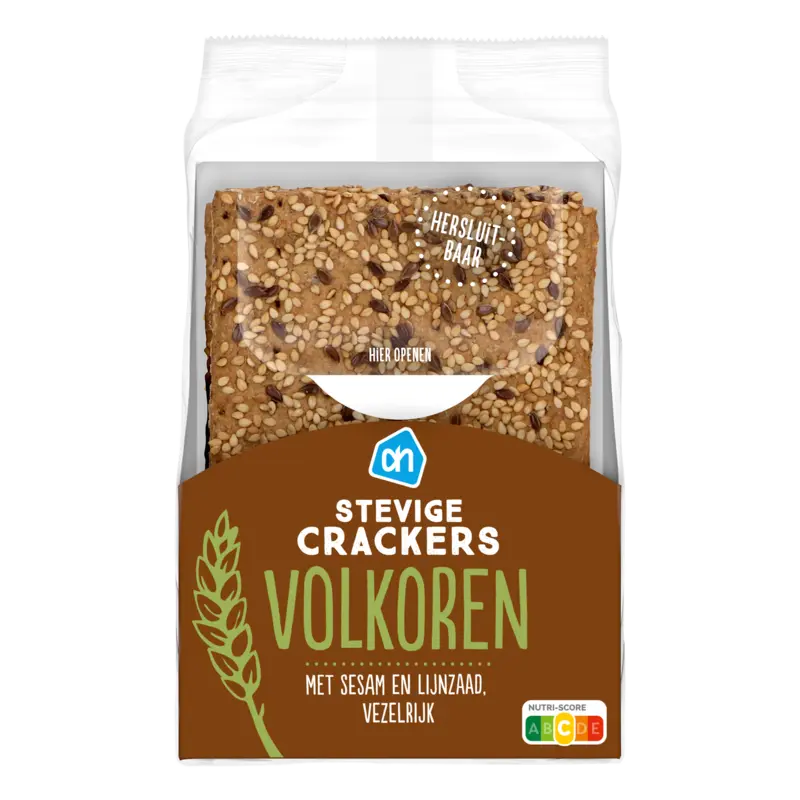 Stevige crackers volkoren