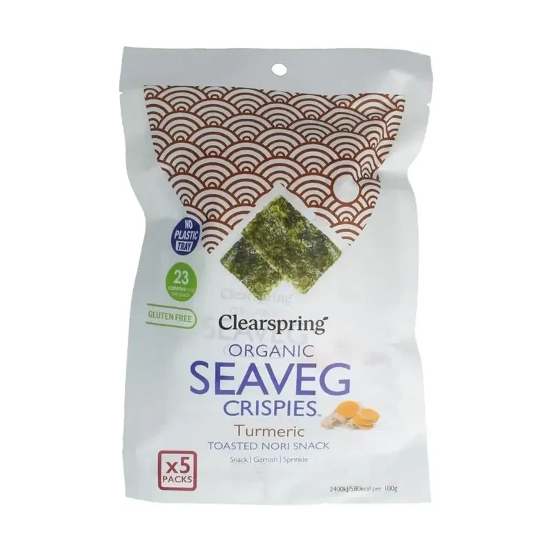 Clearspring Seaveg - Crispies turmeric multipack biologisch 20 gram