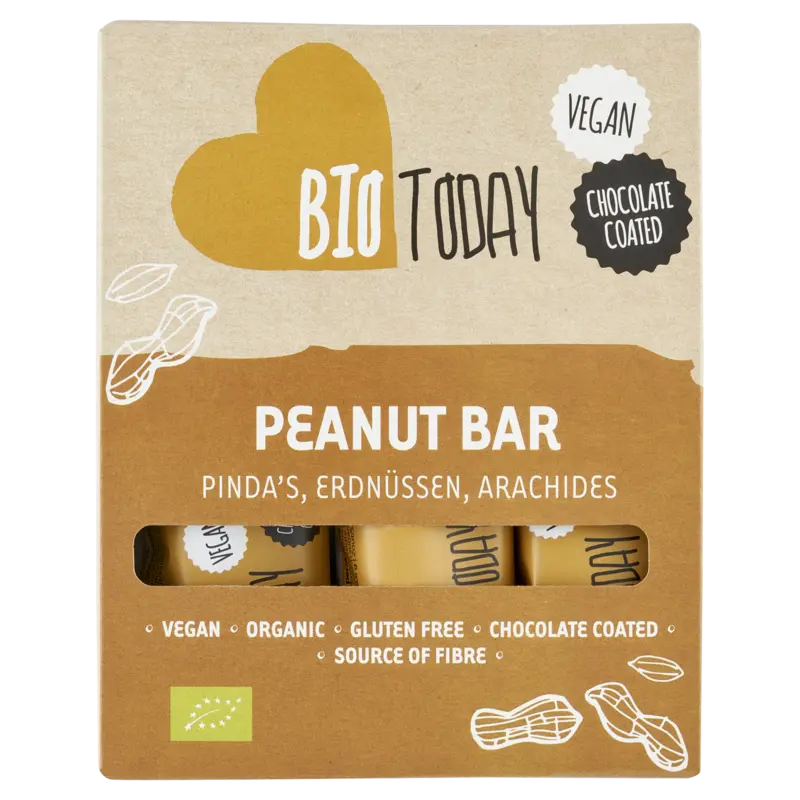 BioToday Vegan choco bar pinda's