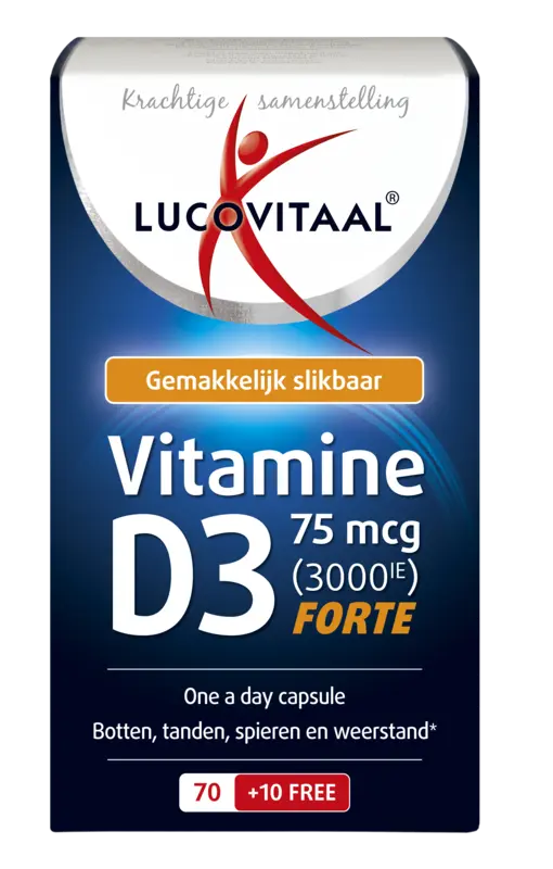 Lucovitaal D3 75mcg forte vitamine capsules