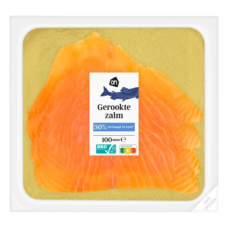 Gerookte zalm 30% verlaagd in zout