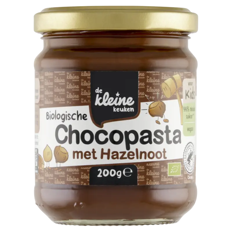 De Kleine Keuken Biologische chocopasta hazelnoot kids