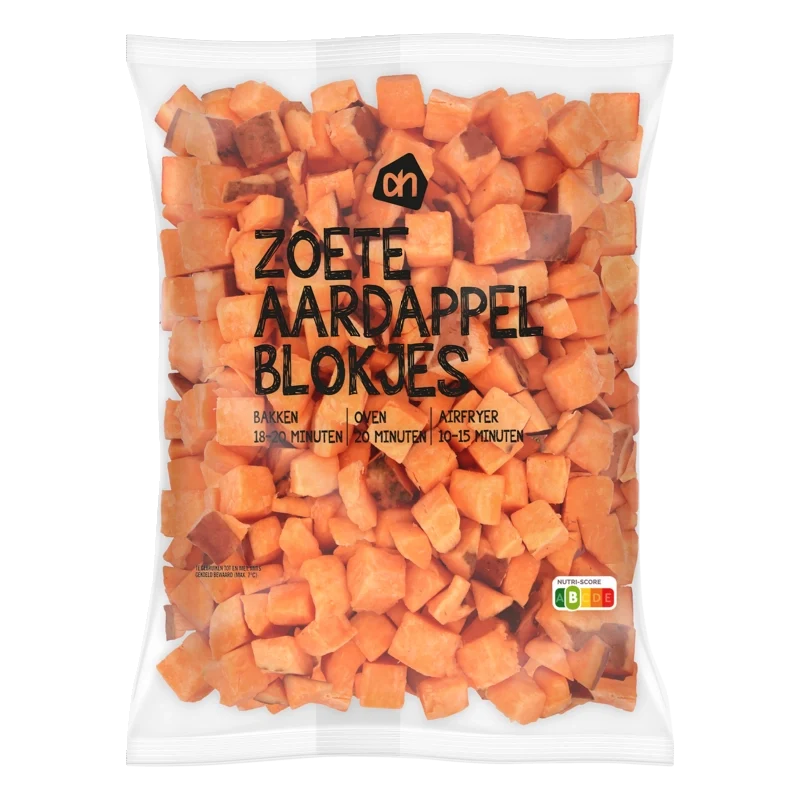 Zoete aardappelblokjes