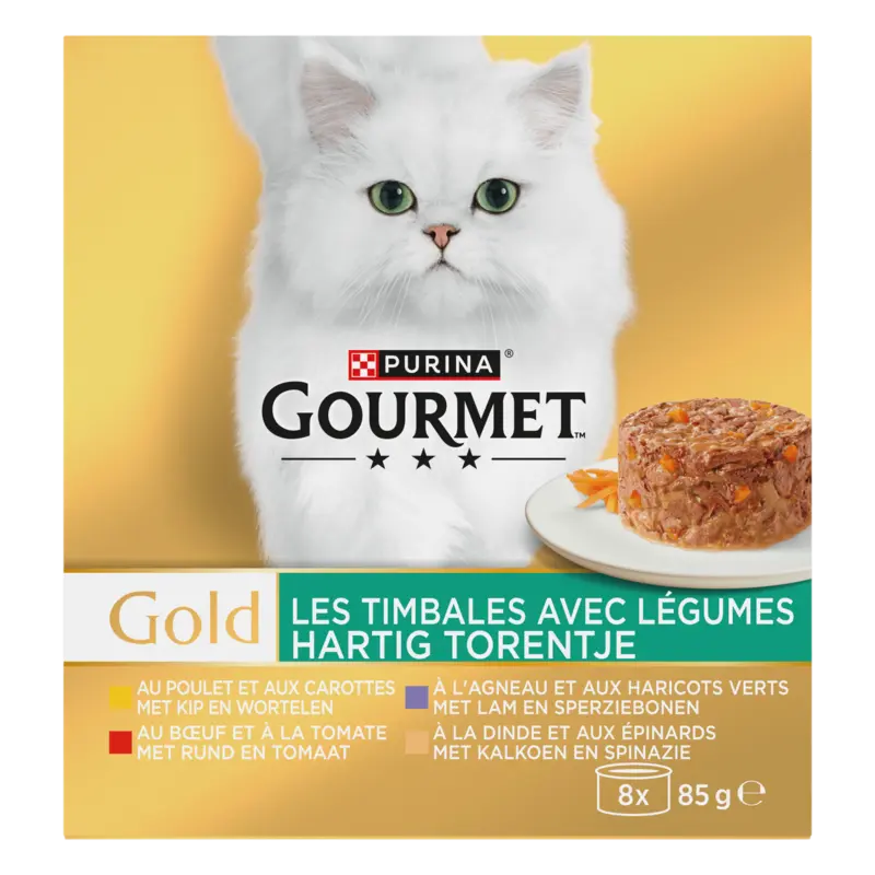 Gourmet Gold hartig torentje met kip rund lam