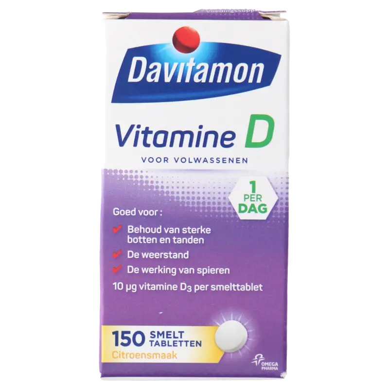 Davitamon Vitamine D smelttabletten citroen