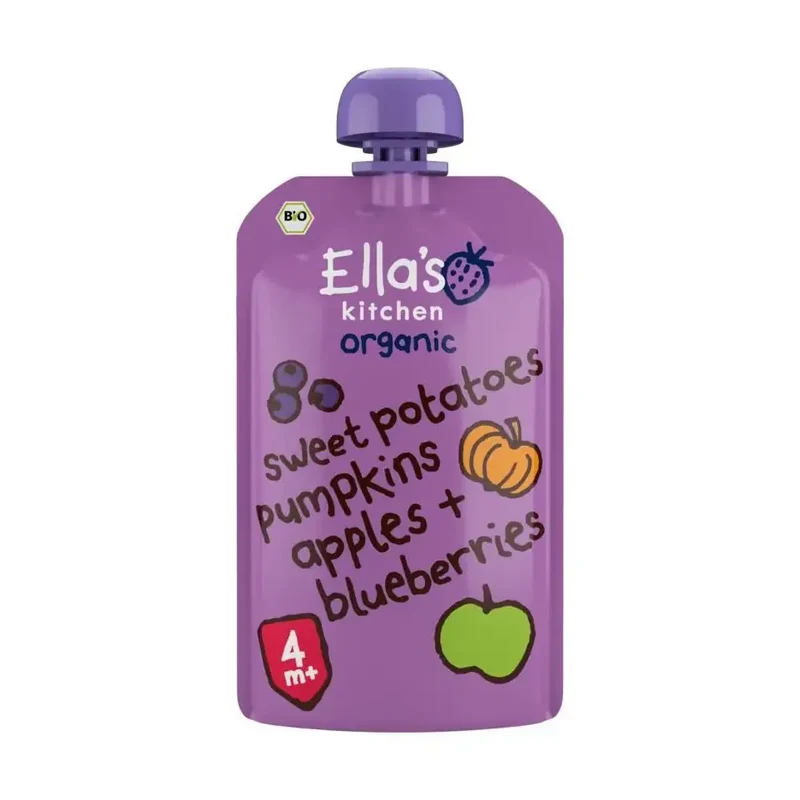 Ella's Kitchen Sweet potato pumpkin apple blueberrry 4+ mnd 120 gram