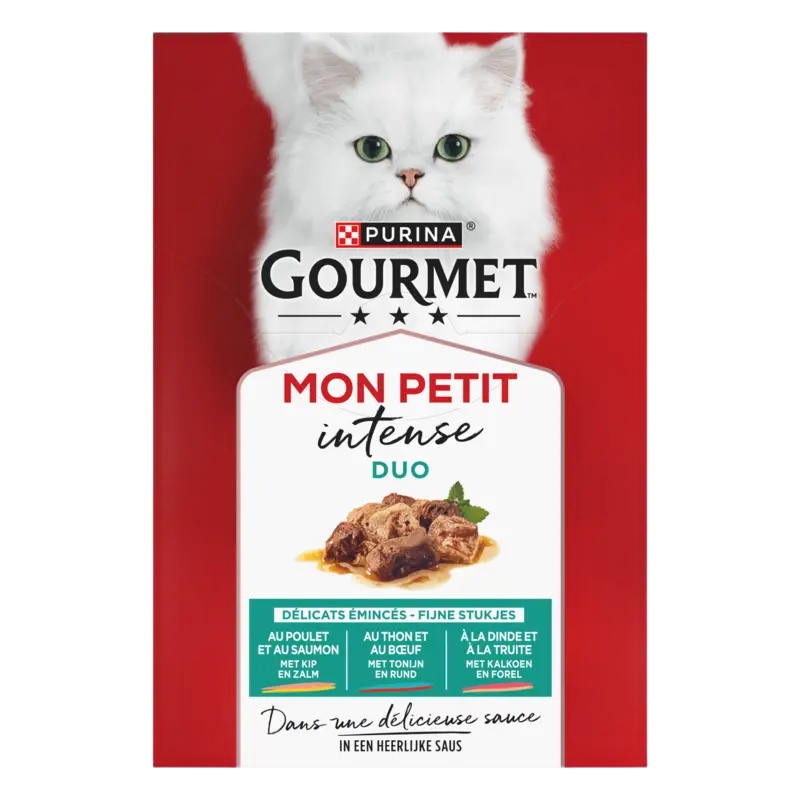 Gourmet Mon petit intense duo in saus vlees&vis
