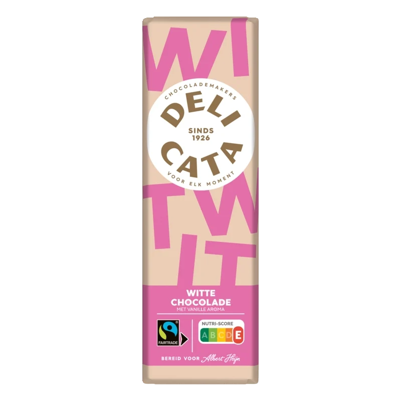Delicata Reep witte chocolade met vanille aroma