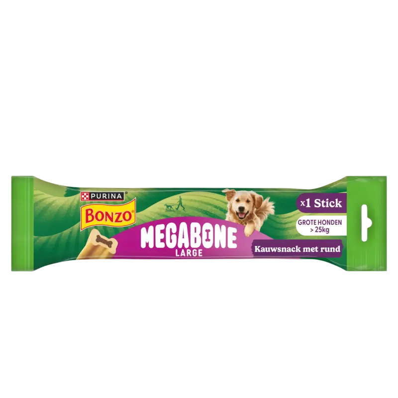 Bonzo Megabone hondensnack groot met rund