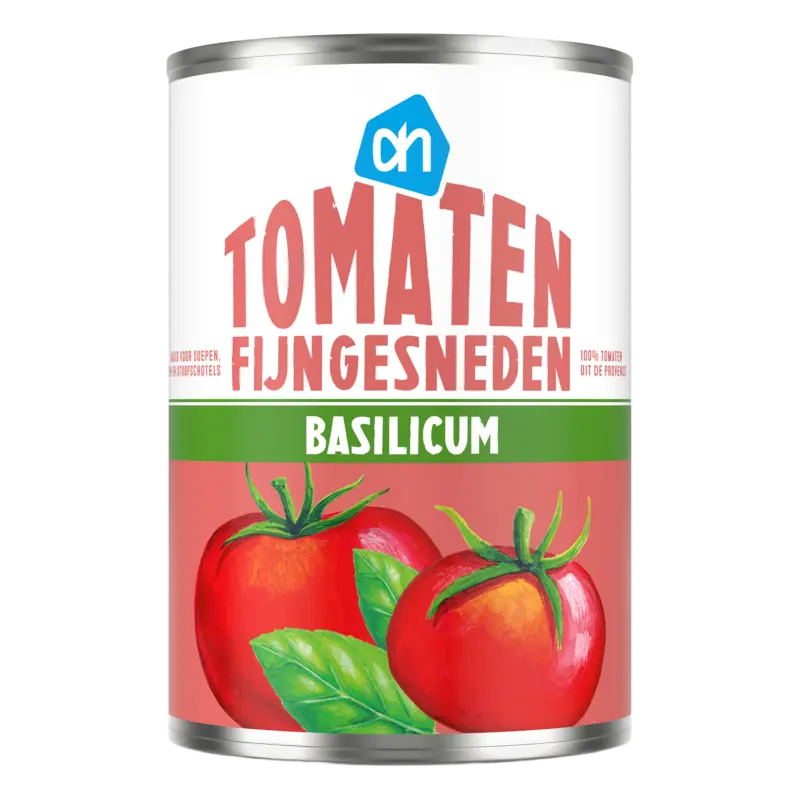 Tomaten fijngesneden basilicum
