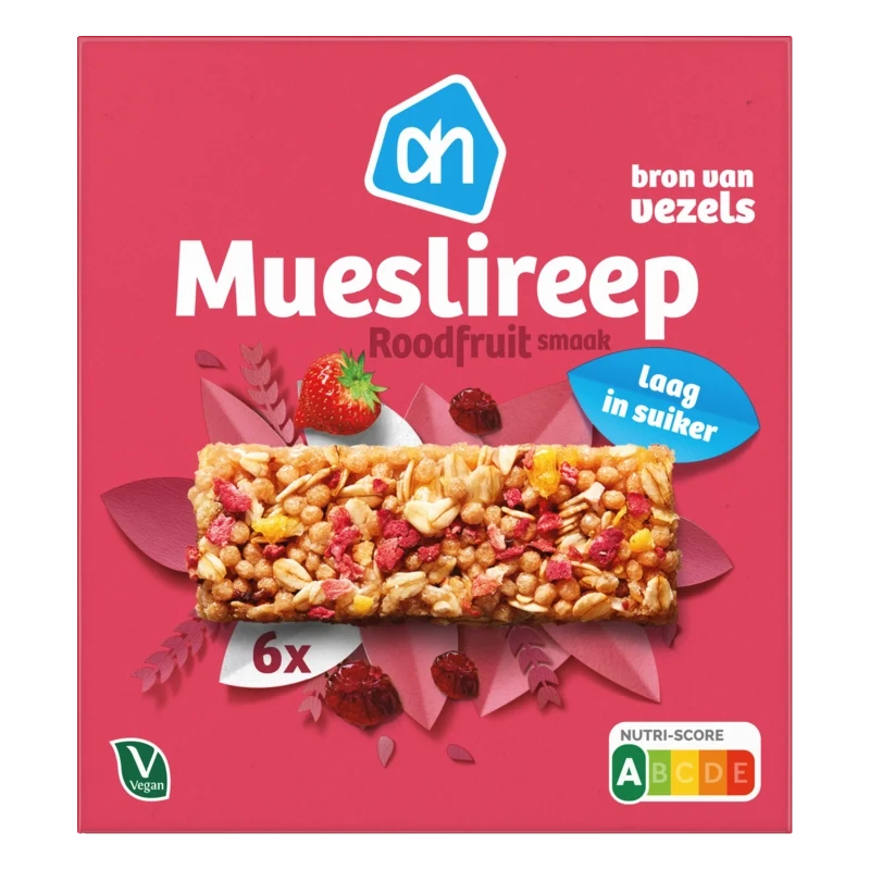 Mueslireep rood fruit zero