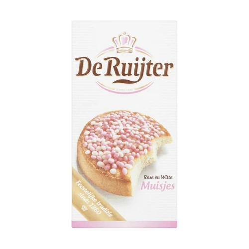De ruijter muisjes rose en wit 280 gr