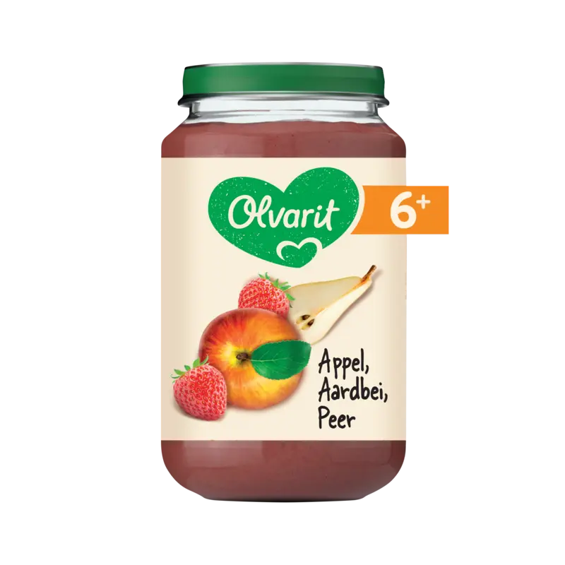Olvarit Appel aardbei peer 6m+