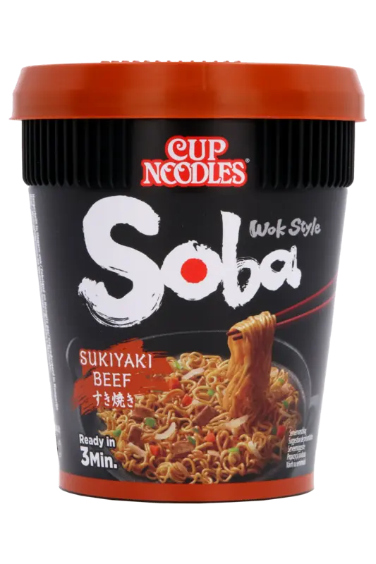 Nissin Soba cup noodles sukiyaki beef