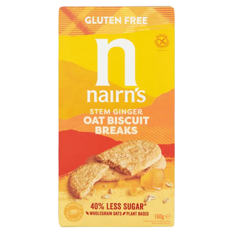 Nairn's Biscuit breaks oats ginger glutenvrij