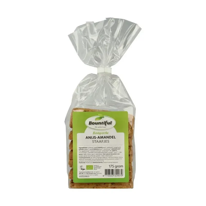 Bountiful Anijs amandel staafjes 175 gram