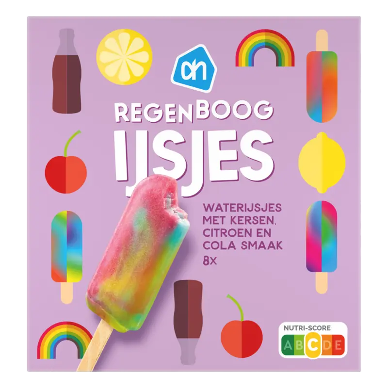 Regenboog ijsjes