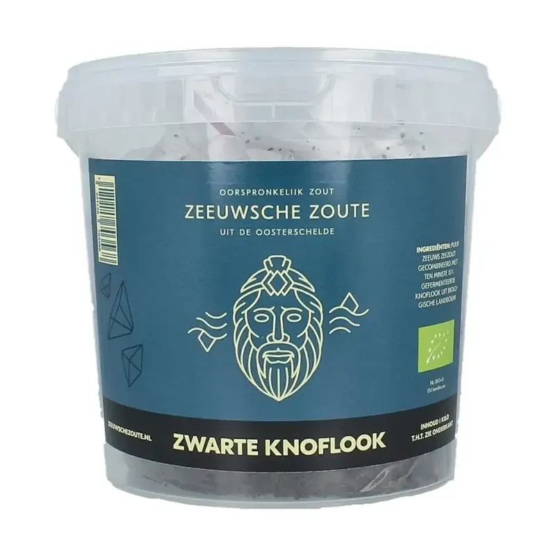 Zeeuwsche Zoute Zout met zwarte knoflook 1 kg