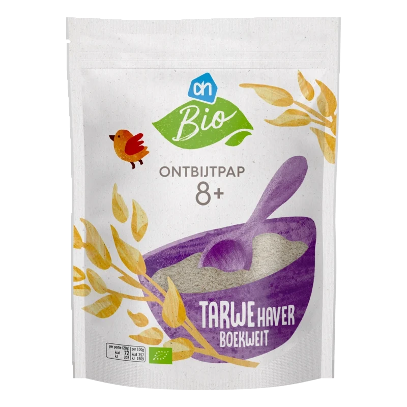 Biologisch Ontbijtpap tarwe haver boekweit 8m+